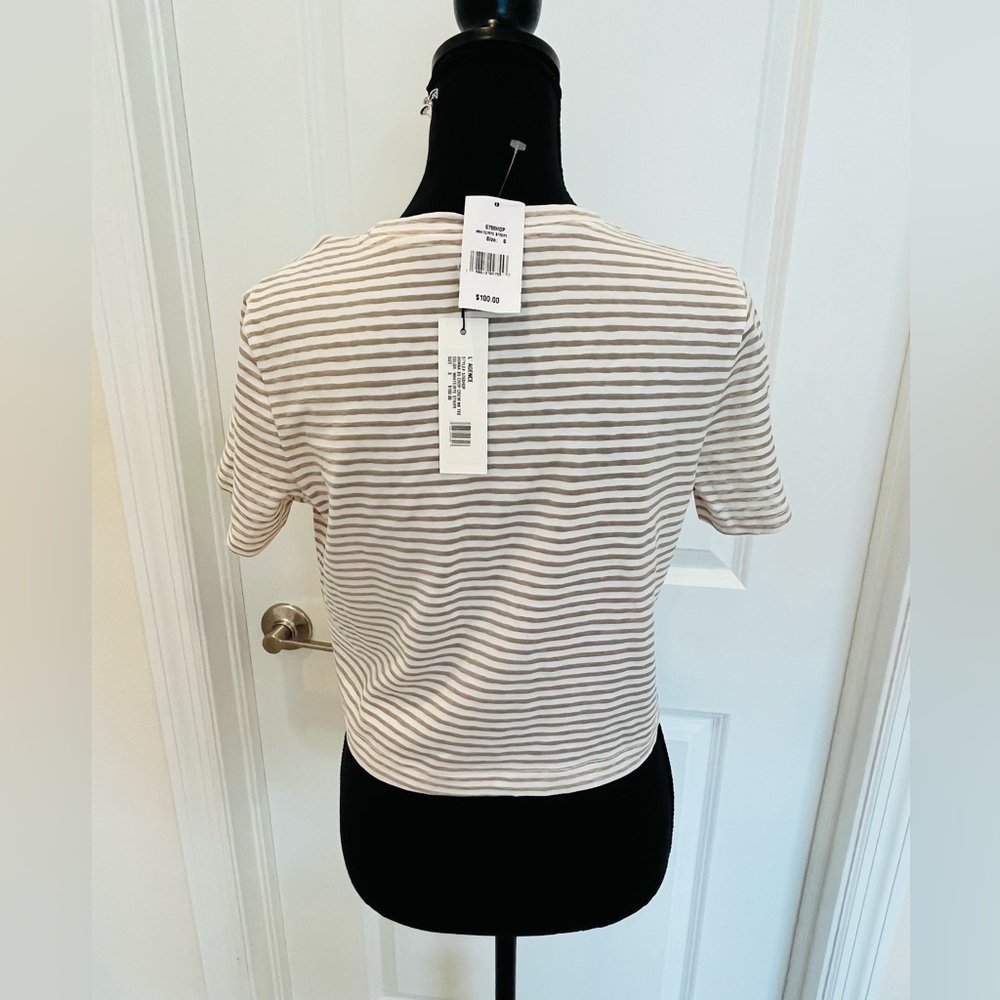 L’Agence Donna Stripe Cropped Tee - Picture 5 of 13